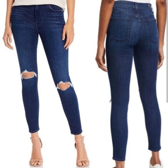 7 For All Mankind Denim - NWOT 7 For All Mankind B(AIR) AUTHENTIC DENIM ANKLE SKINNY Jeans 25